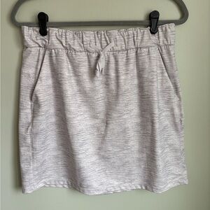 Hilary Radley Casual Light Heather Gray Drawstring Skirt Size M